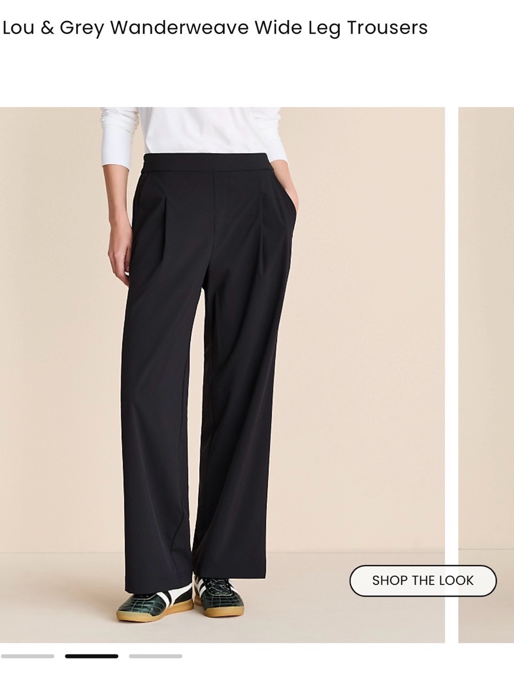 Lou & Grey Black Wanderweave Wide-Leg Trousers